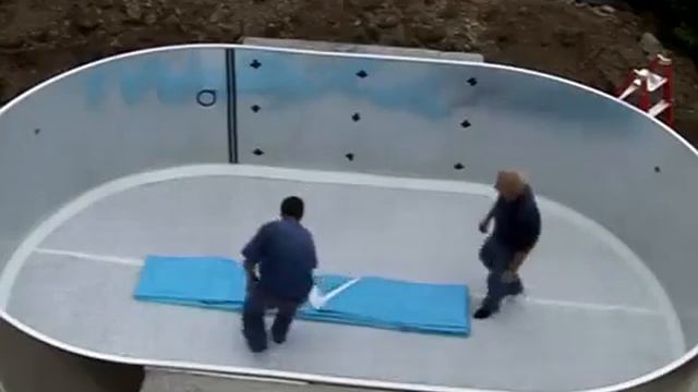 Монтаж сборного бассейна GRE в грунт, Pool-Cool.ru смотреть онлайн
