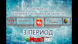 ХК "МОЛОТ"02-03 Чебаркуль - ХК "ПЕРВОМАЙСКИЕ ЛЬВЫ"02-03 Первомайский. 3 период