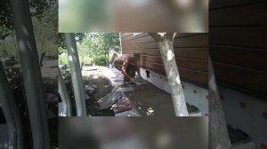 Отмостка из тротуарной плитки.