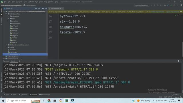 Face Recognition Attendance System using Python Django OpenCV