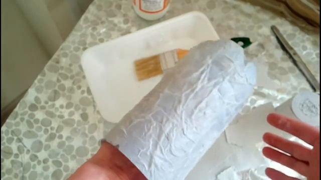 Кашпо для цветов. Имитация берёзового полена.