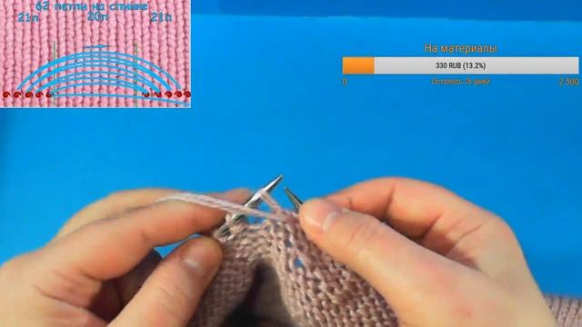 Вязание спицами ДЕТСКИЕ ПОЛЗУНКИ НА 6-12 МЕСЯЦЕВ 10 февраля 2017Вязание Прямая трансляция смотреть онлайн