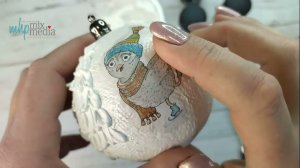 Мастер класс. Новогодний шар своими руками. Объемные елочки. Декупаж