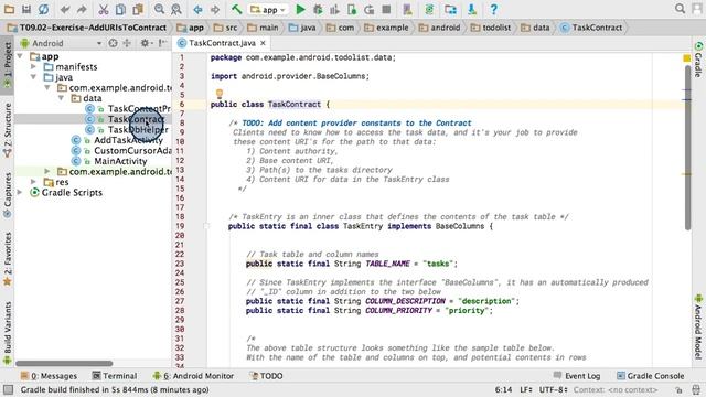 Android Tutorials by JavaCourseDrive - Add the URIs to the Contract | Content Providers