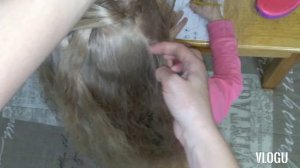 #Красивая прическа "Сеточка" с помощью, силиконовых резинок.