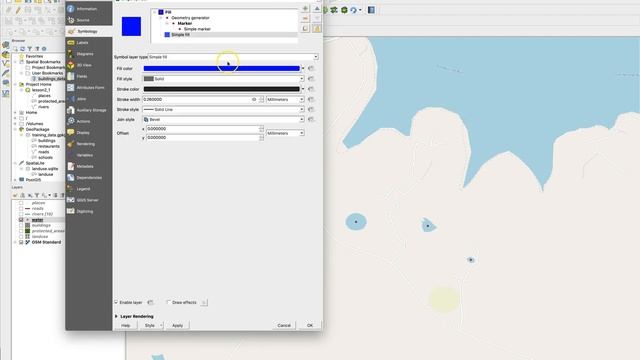GIS Lesson 3 2 c: Geometry Generator Style in QGIS смотреть онлайн
