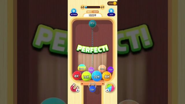 Reached 64k ball in 2048 balls 3D - Magnet Booster