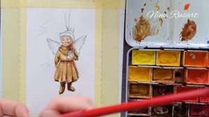 Мастер-класс НОВОГОДНЯЯ ОТКРЫТКА акварелью. Рождество. Christmas cards tutorial