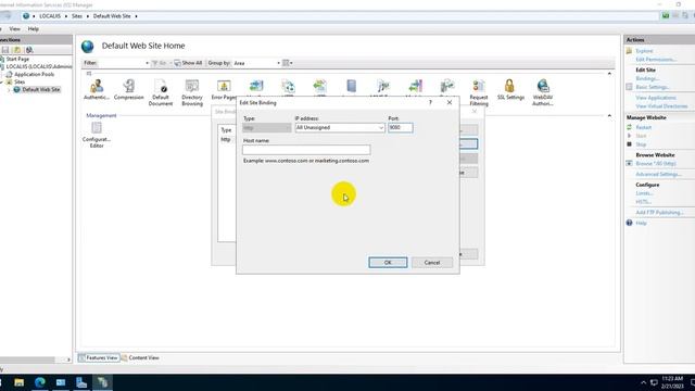 windows IIS HTTP port change смотреть онлайн