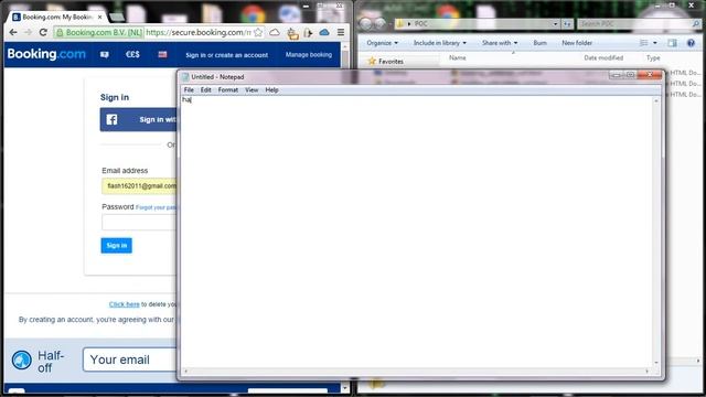 Booking Change Password CSRF Account Hijacking
