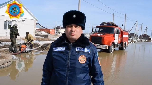 Более 7000 м. куб. воды откачено в Аршалынском  районе за сутки смотреть онлайн