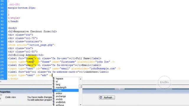 How To Create a Checkout Form with CSS & HTML? Create Responsive Checkout Form #HTML&CSS