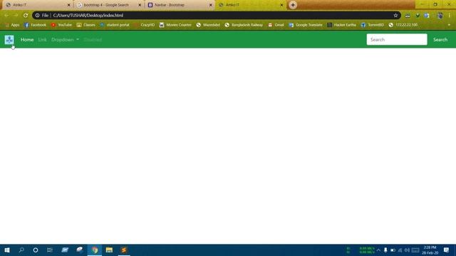 Bootstrap Nav Bar | Web Design & Development - Part 4 | Bangla Tutorial смотреть онлайн
