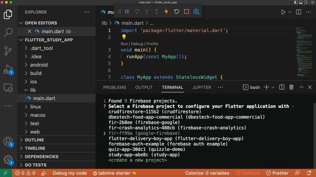 Flutter Firebase Setup | FlutterFire CLI  Project Configuration
