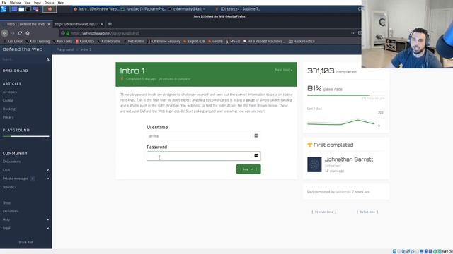 Defend The Web - Intro 1 with CyberMunky @ Exploit Security [SOLUTION]
