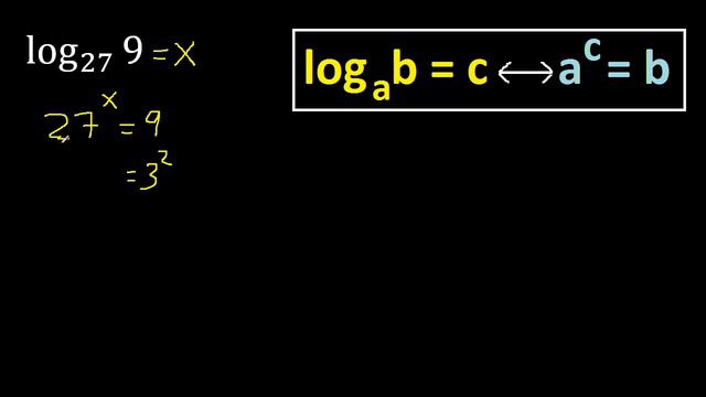 log 9 base 27 . log 27 9 . logaritmo de смотреть онлайн