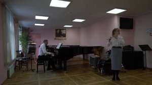 Отчетный концерт духового отдела ДМШ, Флейта 7 класс.  Ф. Пуленк,  Соната для флейты, I часть
