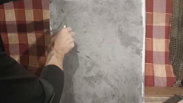 Микроцемент с прожилками. Эксперимент.