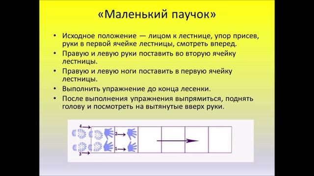 Упражнения на координационной лестнице для дошкольников