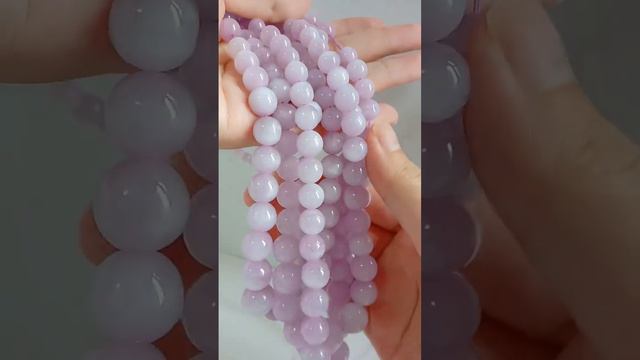 Lavender Color Soft Purple Chalcedony Semi Precious Stone smooth Beads high quality Genuine Gemston