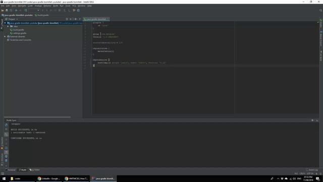 Java Gradle Project Using IntelliJ IDEA смотреть онлайн