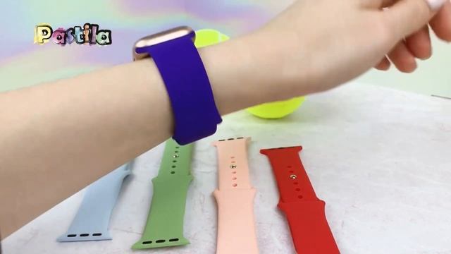 Силиконовый ремешок для часов Apple Watch 1-7 - 42, 44, 45 мм смотреть онлайн