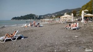 Загораем в Октябре, Пляж Прогресс в Хосте, Сочи, Дикий берег моря в Хосте, Где отдыхать в Сочи,