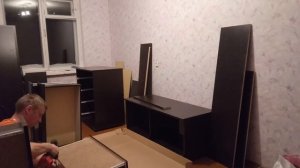 Сборка стенки "Белла" центральная  секция. BTS мебель