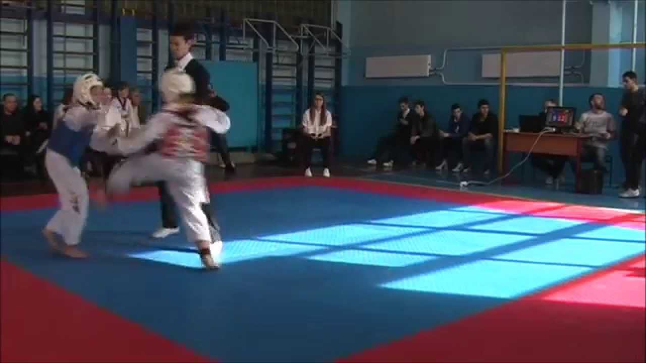 Taekwondo WTF. V Открытое Первенство района Кузьминки. 29.03.2015. Мустафина-Винокурова