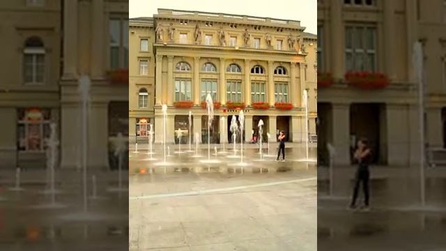 Fountain in front of the Federal Parliament (Bundeshaus). Berne, Switzerland..mp4