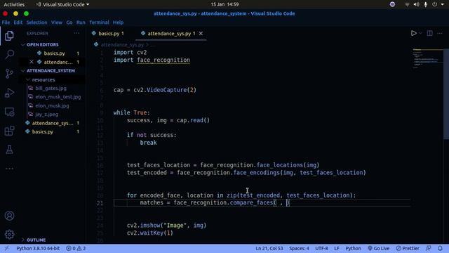 FACE RECOGNITION & ATTENDANCE PROJECT | OpenCV Python | Computer Vision