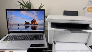 HP LASERJET MFP M28A LEARN HOW TO SET UP/CONNECT TO PC  USING USB CABLE