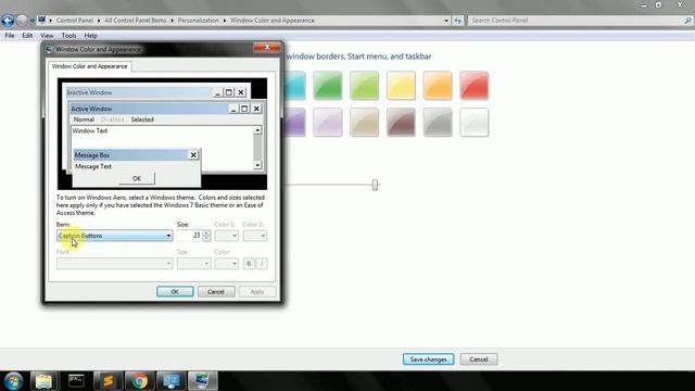 increase size of windows buttons minimize, maximize, close button (Caption Buttons) | Windows 7 tip