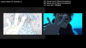 Jujutsu Kaisen S2 episode 13: LO/Key Animation Comparison