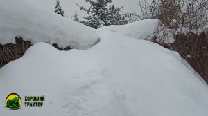 Снегоотбрасыватель Прогресс- СБ1160 на тракторе Yanmar F200, первое испытание