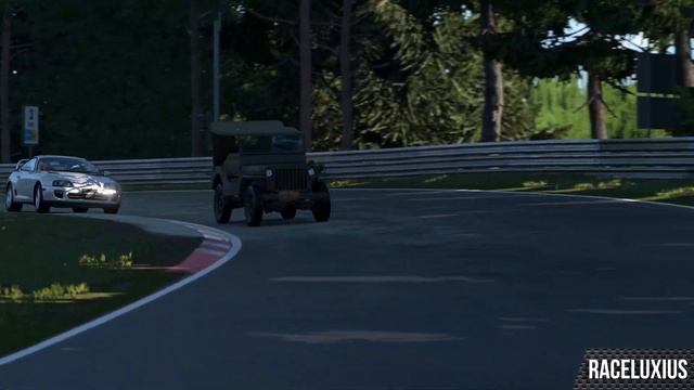 Toyota Supra MKIV 1997 vs Willys MB 1945 at Nurburgring Nordschleife Track Day смотреть онлайн