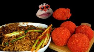 ASMR MUKBANG Cheetos cheese balls, Black bean Noodles, Kimchi EATING SOUNDS (4K)