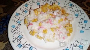 Царский салат с крабовыми палочками и апельсином