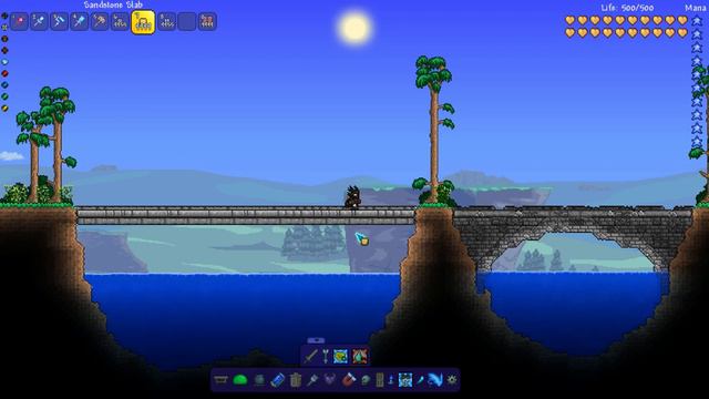 Building Interesting Stone Bridges | Terraria Build Tips смотреть онлайн