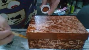 Шкатулка для хранения из обувной коробки своими руками.