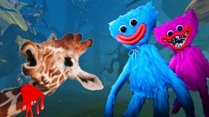 Giraffe saved Huggy Wuggy and Kissy Missy ??. Мультик Жираф спас Хаги Ваги и Киси Миси