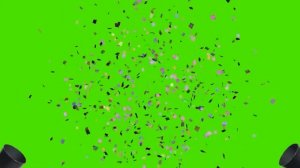 Футажи конфетти 2 зеленый фон