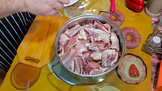 Баранина с овощами в пиве)Хашлама - это очень вкусно и сытно)