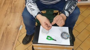 Леска на карпа. Надёжный узел шок-лидера и лески на карпа.