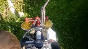 КМЗ 012 с роторной косой и самодельная передняя навеска