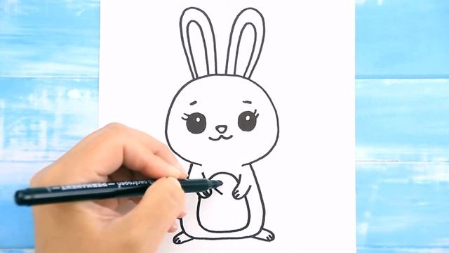 Как легко нарисовать ЗАЙЧИКА / Рисунок раскраска для детей / Раскрась Ка смотреть онлайн