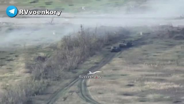 Поражение украинской бронетехники,район Пески