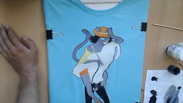 МК Роспись по ткани | Как разрисовать футболку? | Футболка своими руками | Almator Verlano | смотреть онлайн