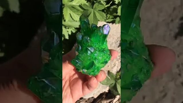 Натуральный камень Зеленый кварц. Минерал Green quartz. Празем 70g