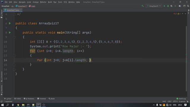 Row-major and column-major order in 2D Array in java | Simple Java Program | Java Array Example 17